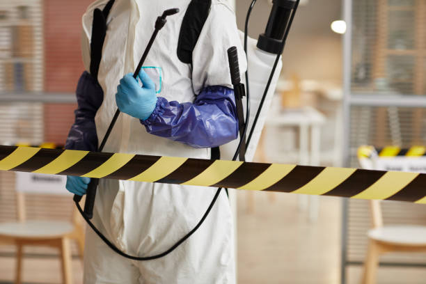 Professional Sewage Cleanup technician working in Akron, OH